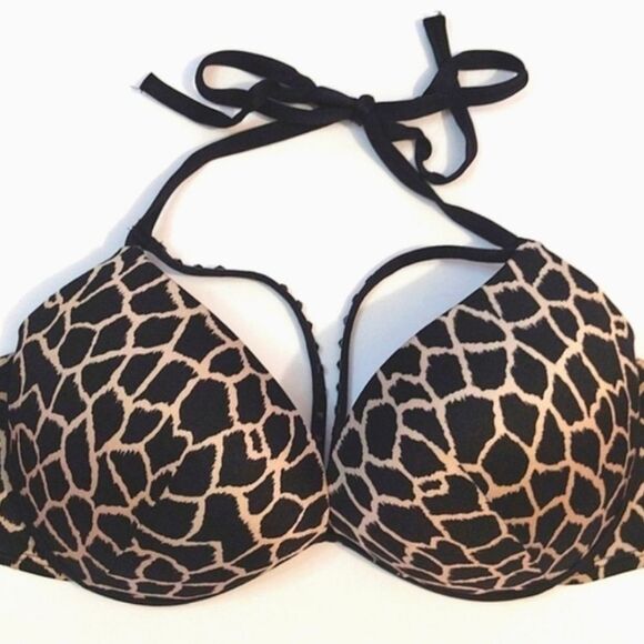 Victoria's Secret 2015 Bombshell Giraffe Print Extra Lift Bikini Top 34DD *Med - Picture 6 of 12